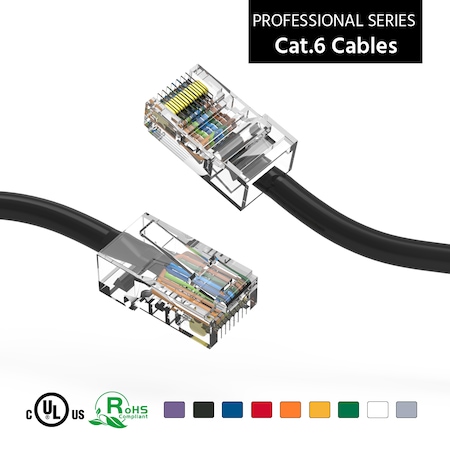 Bestlink Netware CAT6 UTP Ethernet Network Non Booted Cable- 1ft Black 100101BK